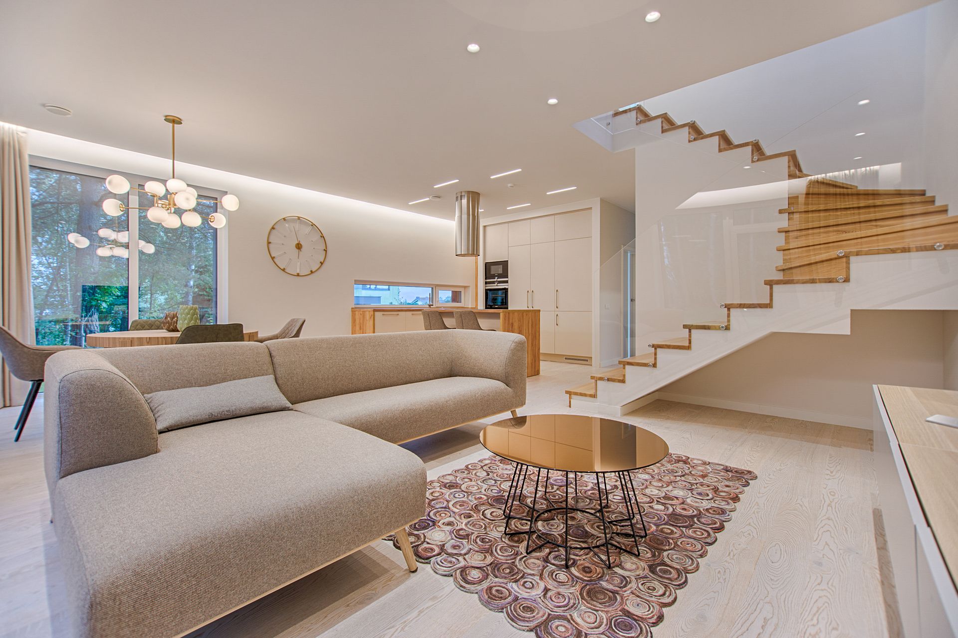 A warmly-lit modern home interior — the standard of careful electrical work Verrechia Electrical delivers